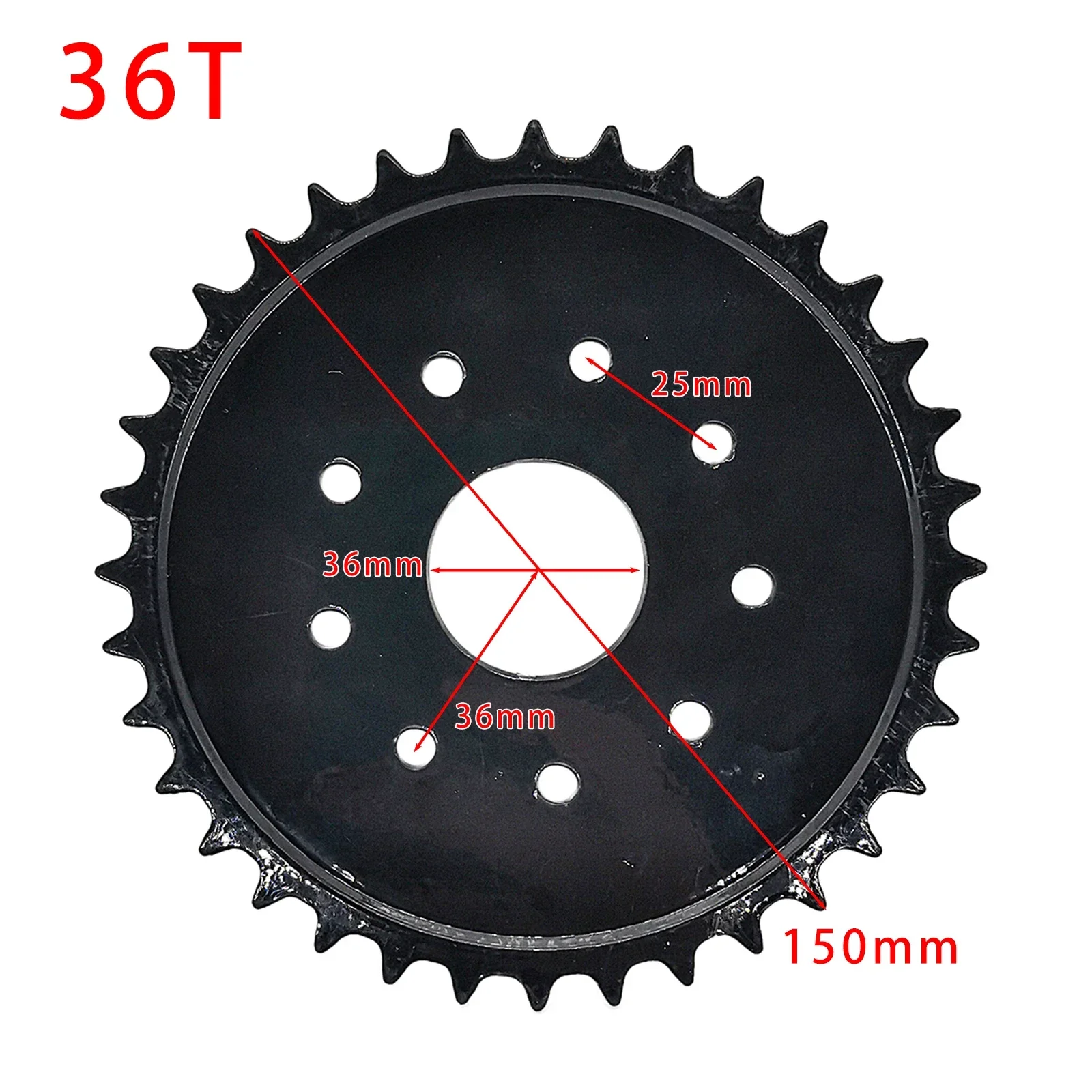 Neues 36/44 Zahn Hinterrad-Antriebskettenrad-Set mit Montageplatten für 49cc 66cc 80cc motorisierte Fahrräder Image
