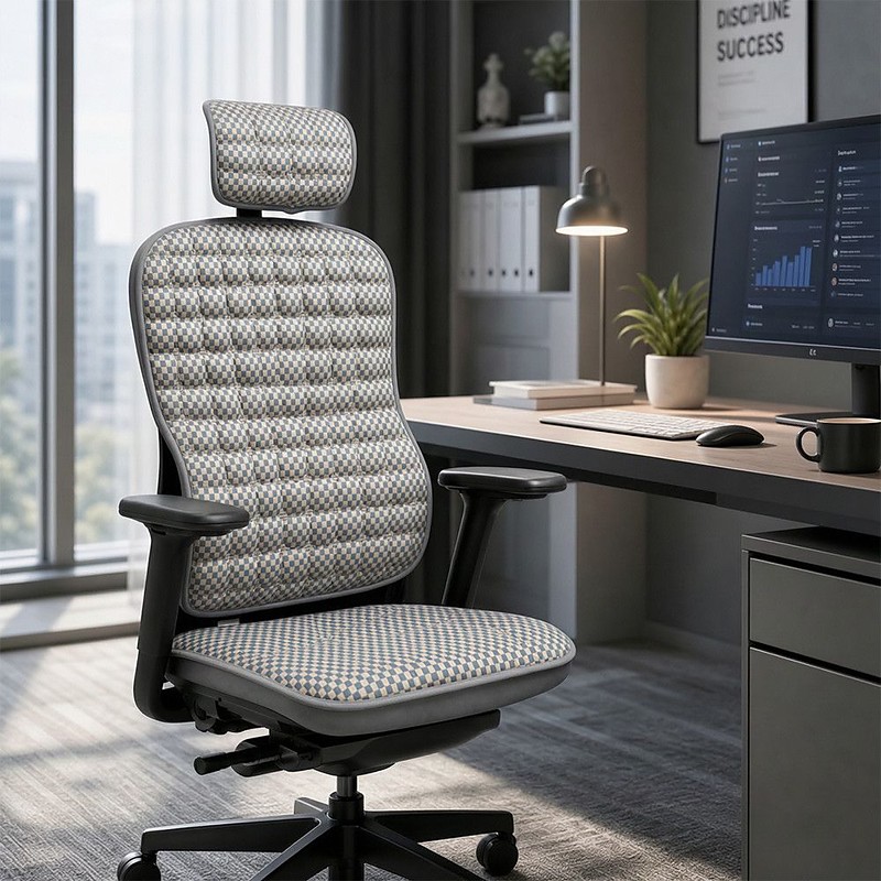 Office Chair Cover Cooling Desk Chair Cover Ergonomic Computer Chair Slipcover with Headrest Backrest Seat Cushion Washable Scratch Resistant Gaming Chair Protector