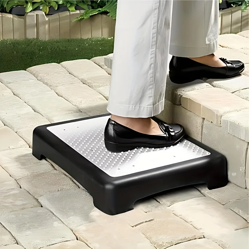 Robuster, verstellbarer, rutschfester Tritthocker aus Polypropylen mit Gummimatte, tragbar für Innen- und Außenbereich, für Auto, Bett, Treppen