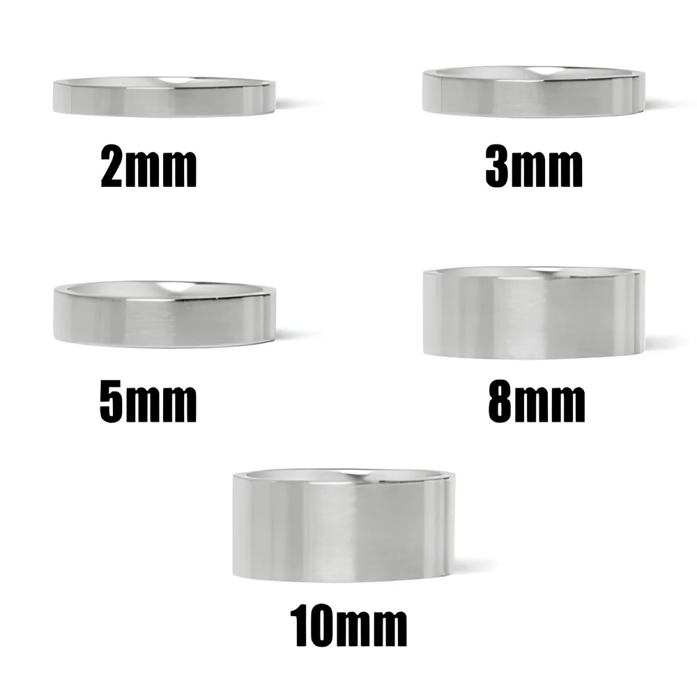 Herren-Ring aus Titanstahl, kräftig, matt, Punk-Stil, 8 mm, Ehering für Damen, minimalistischer Gothic-Schmuck, Geschenk für beste Freunde Image
