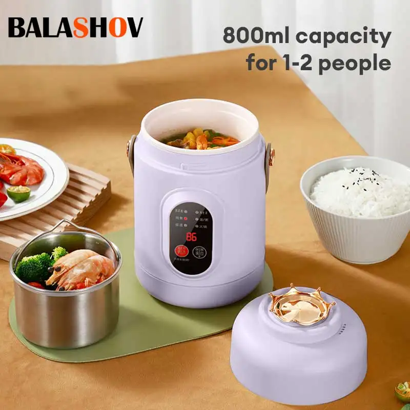 Neue Multifunktionale Reiskocher Tragbare Kleine Reise Wasserkocher Haushalt Elektrische Herd Hot Pot 110V US/220V EU Stecker Image