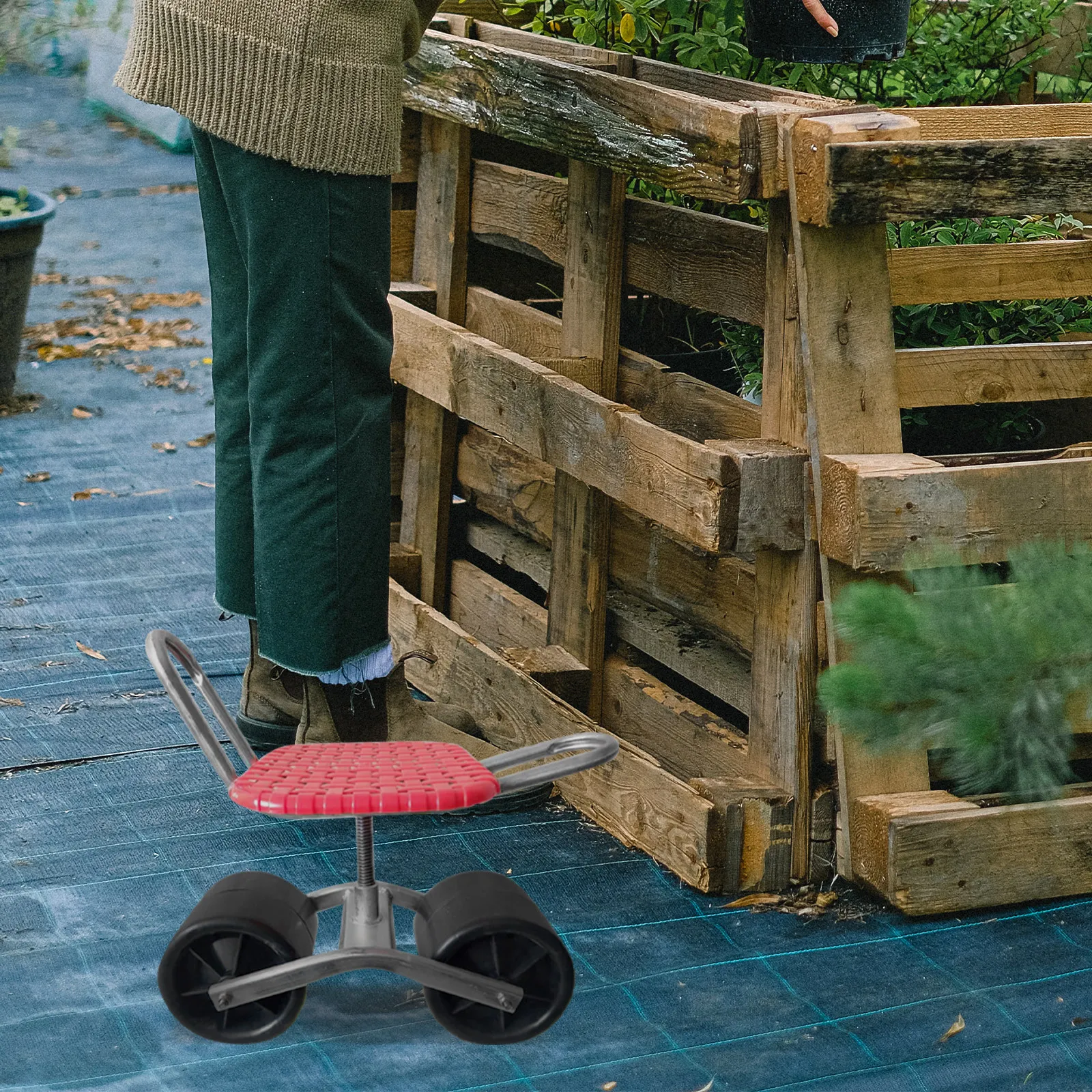 Roue pour tabouret de jardin, accessoire pour tabouret de jardin, roue pour siège de jardin, roue pour tabouret de jardin roulant, roue pour tabouret de jardinage