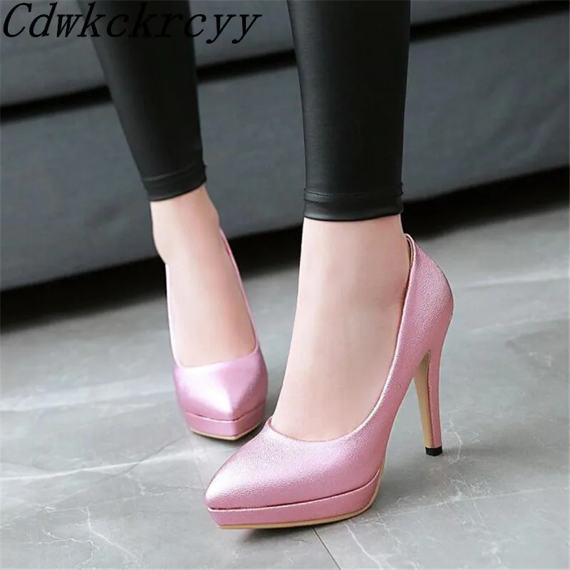 Frühling Herbst Neue muster mode Runden kopf Super hohe ferse Wasserdichte Frauen Schuhe Rosa Goldene silbrig sexy bankett Frauen Schuhe