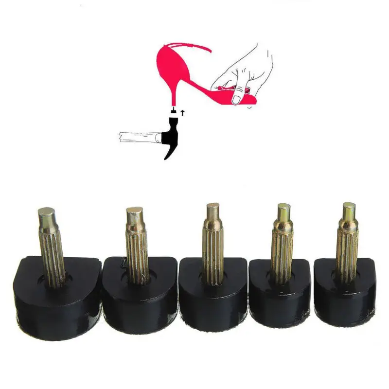 10 stücke 6-Größe High Heel Reparatur Tipps Pins Für Frauen Schuhe High Heel Tipps Wasserhähne Dübel Aufzüge ersatz Ferse Stopper Schützen