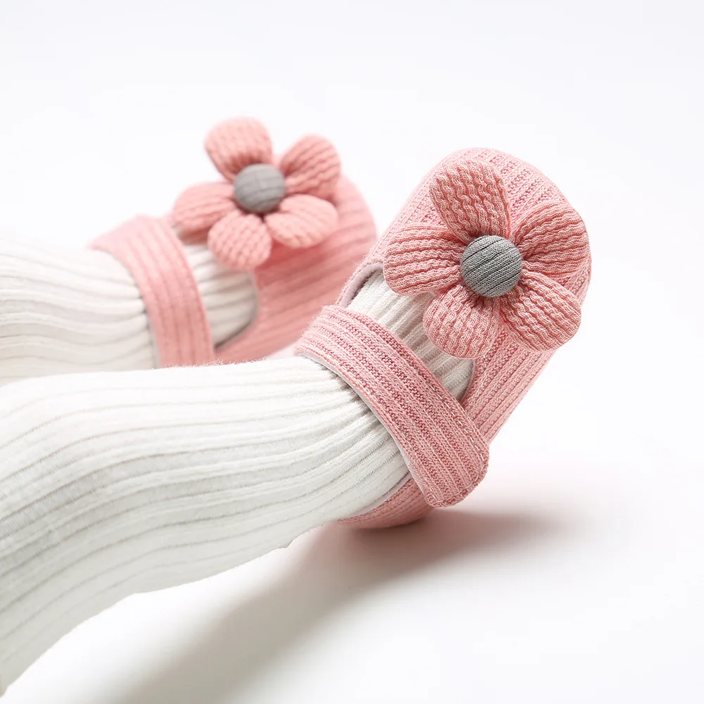 Babyschuhe für Damen, Frühling und Herbst, Blumenprinzessin, weiche Sohle, Kleinkindschuhe, Babyschuhe für 0–6–12 Monate, um Mädchenschuhe vorzubeugen