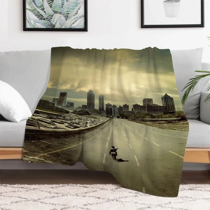 The Walking Dead Fleecedecke, weiche Mikrofaser-Überwurfdecke für Sofa, Bett, Dekoration, luxuriöser, dicker, warmer Plüsch, individuelles Design Image