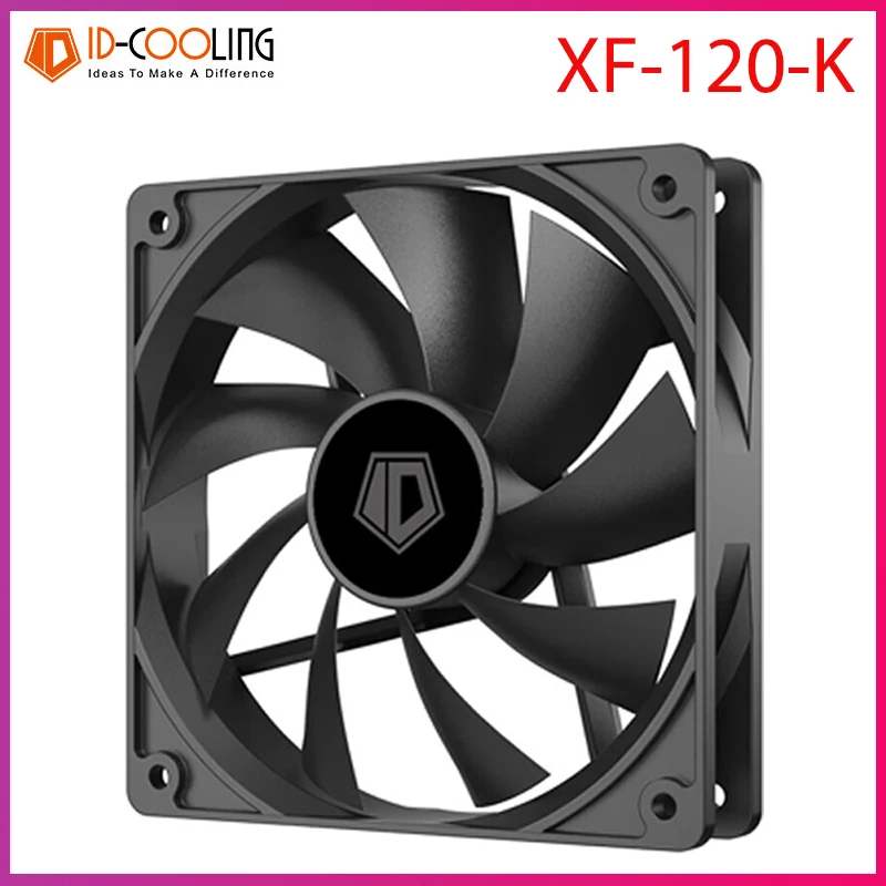 ID-COOLING XF-120-K PWM PC ventilateur de boîtier 120mm CPU ventilateur de refroidissement refroidisseur contrôle de vitesse ventilateur silencieux hydraulique pour boîtier d