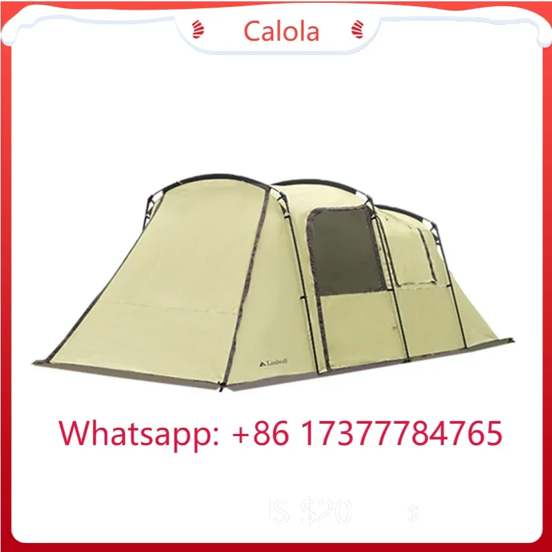 Grande tente de camping tunnel spacieuse pour 4 à 8 personnes, 1 hall, 1 chambre, anti-tempête, protection solaire, tente familiale pour voyage en voiture