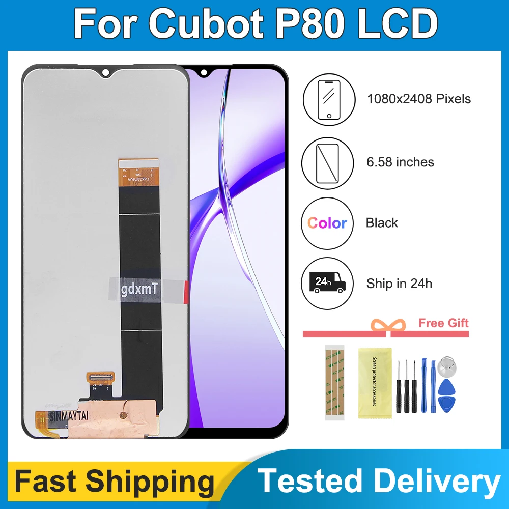 Für Cubot P80 LCD Display Montage 6,58 Zoll Touchscreen Digitizer Ersatz Mobile Gerät Teil Image