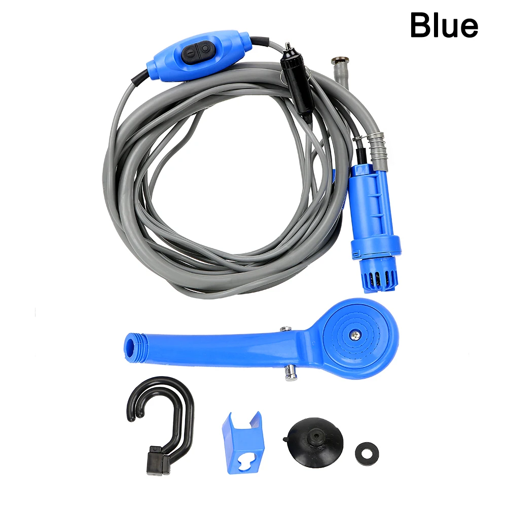 Für Auto RV Lkw Anhänger Elektrische Pumpe Tragbare Auto Waschen Outdoor Camping Reise Dusche Mit Zigarette Leichter Universal 12V
