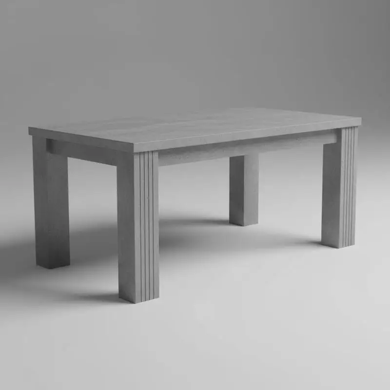 Table à manger, table à manger contemporaine, table à manger robuste, table à quatre pieds, table en bois de chêne, table à manger rectangulaire, table de café et de loisirs, table à manger moderne et