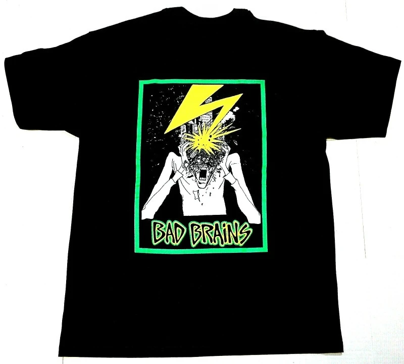 BAD BRAINS T-Shirt Hardcore Punk Reggae Metal Tee Herren Schwarz Neu Hip-Hop-Kleidung Streetwear Herren Harajuku Y2k Hip-Hop