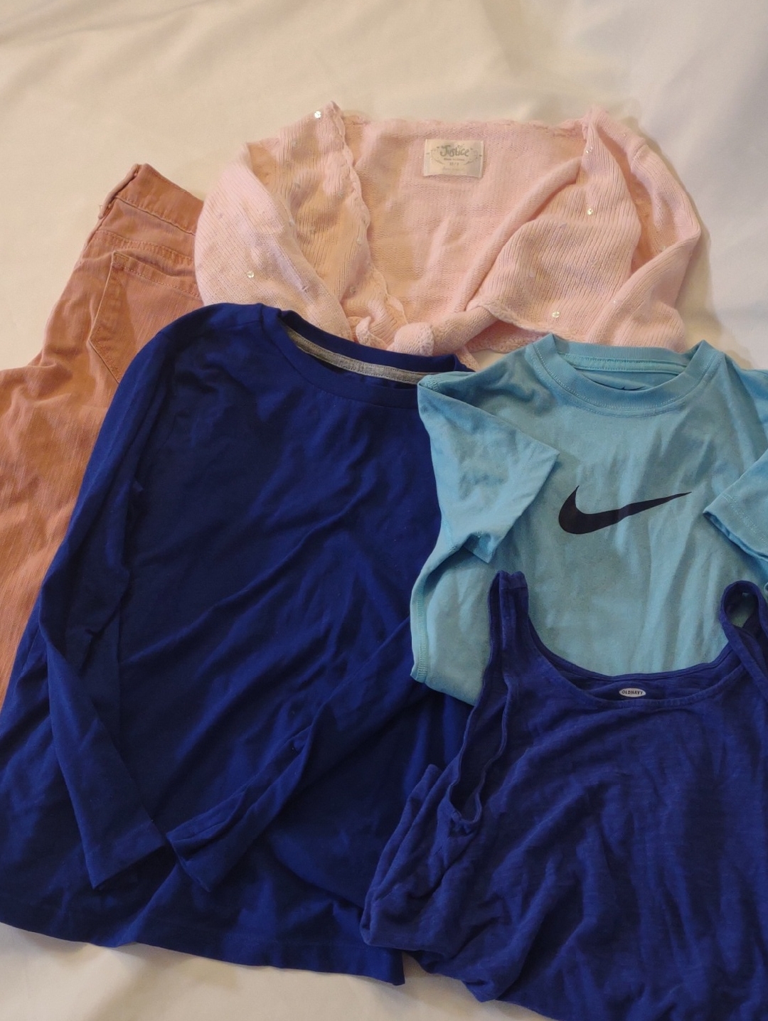 Nike Shirts & Tops | Bundle Of Girl's Clothes - Jeans | Tops | Sweater - Size 8 | Color: Blue/Pink | Size: 8g