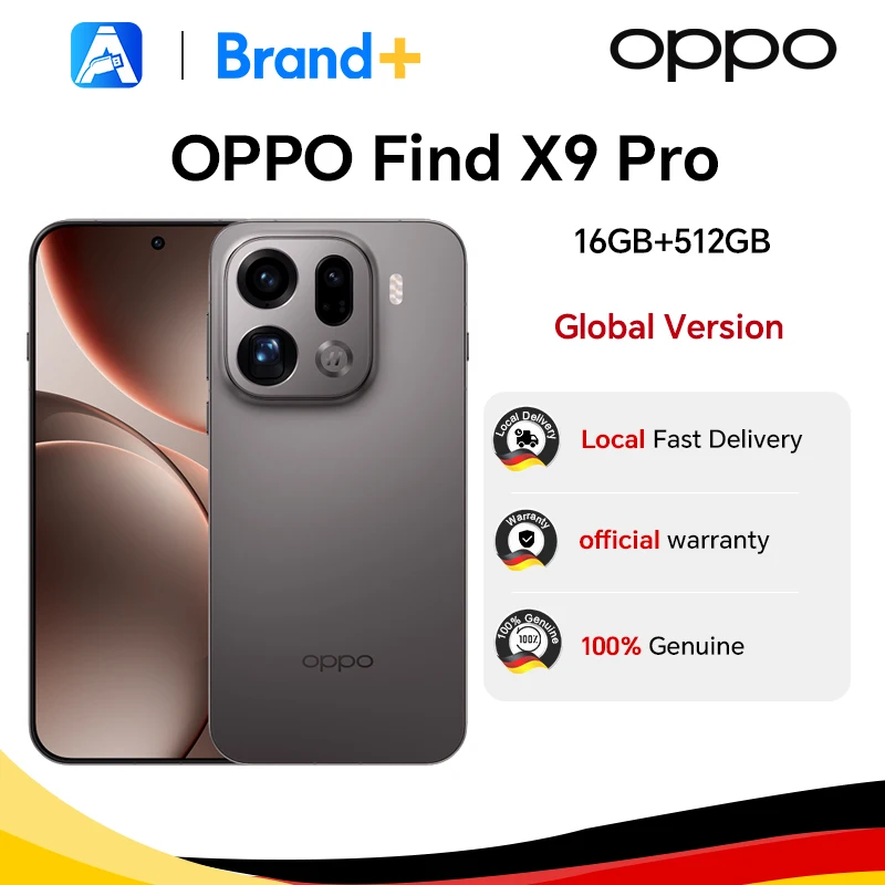 OPPO Find X9 Pro (EU-Version) – Smartphone mit 16 GB RAM und 512 GB Speicher, Android, 5G, MediaTek Dimensity 9500, 7500-mAh-Akku, 80-W-SUPERVOOC, 6,78 Zoll, 2772 × 1272 Pixel Image