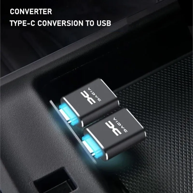 Für Dacia Duster Logan Sandero Jogger Spring Stepway Schlüsselanhänger Auto Typ-C zu USB 3.0 Schnittstelle Mini-Konverter Ladeadapter Image