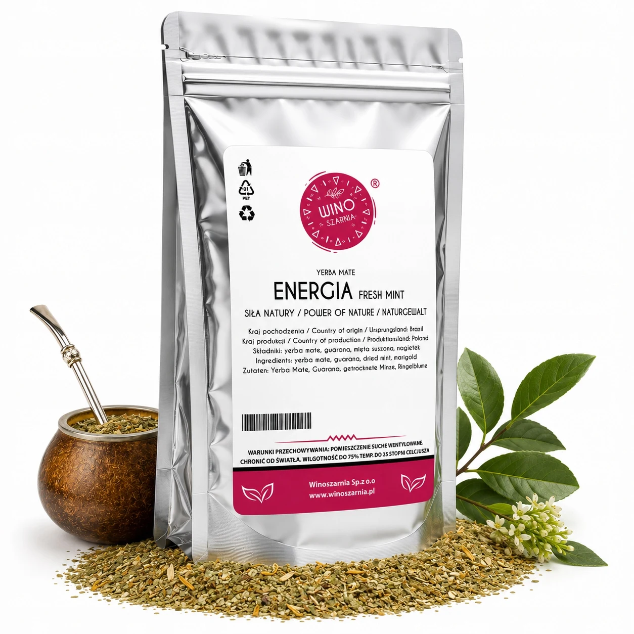 Yerba Mate mit Guarana 500g Guarana-Energie Frische Minze Natürliche Energie Image