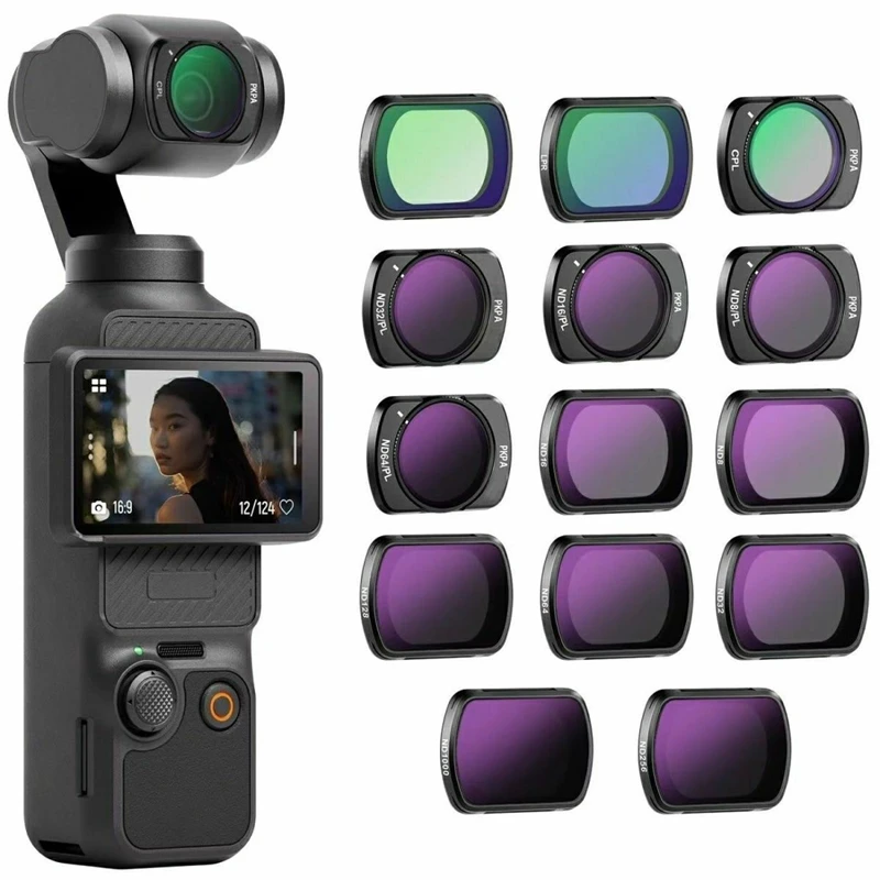 Für DJI OSMO POCKET 3/4 UV Magnetfilter-Set UV CPL ND8/16/32 NDPL Schwarzer Softfilter-Set Kameraobjektiv Drohnen-Zubehör Image