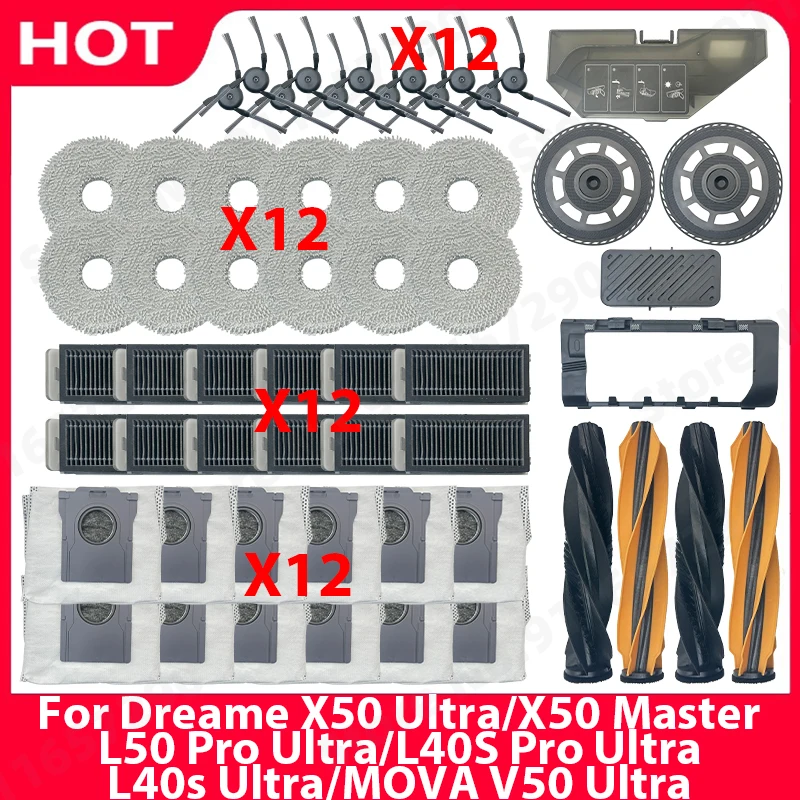 Für Dreame X50 Ultra/X50 Master/L50 Pro Ultra/L40S Pro Ultra/L40s Ultra/MOVA V50 Ultra Hauptbürste Filter Wischmopp Staubbeutel Image