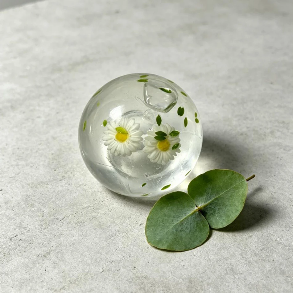Transparente Blumen-Sensorik-Deko, Langsam Rückfederndes Stressabbau-Element für den Schreibtisch, Transparentes Quetsch-Kunstwerk für Erwachsene Heimdekoration Image