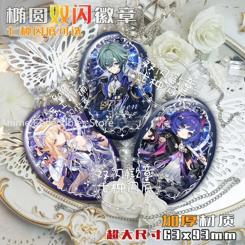 Anime Genshin Impact ‌ Prune Nicole Reeyn Lohen Abzeichen Anime-Abzeichen Cartoon-Brosche Kleidung Rucksack Schmuck Accessoires Geschenke Image