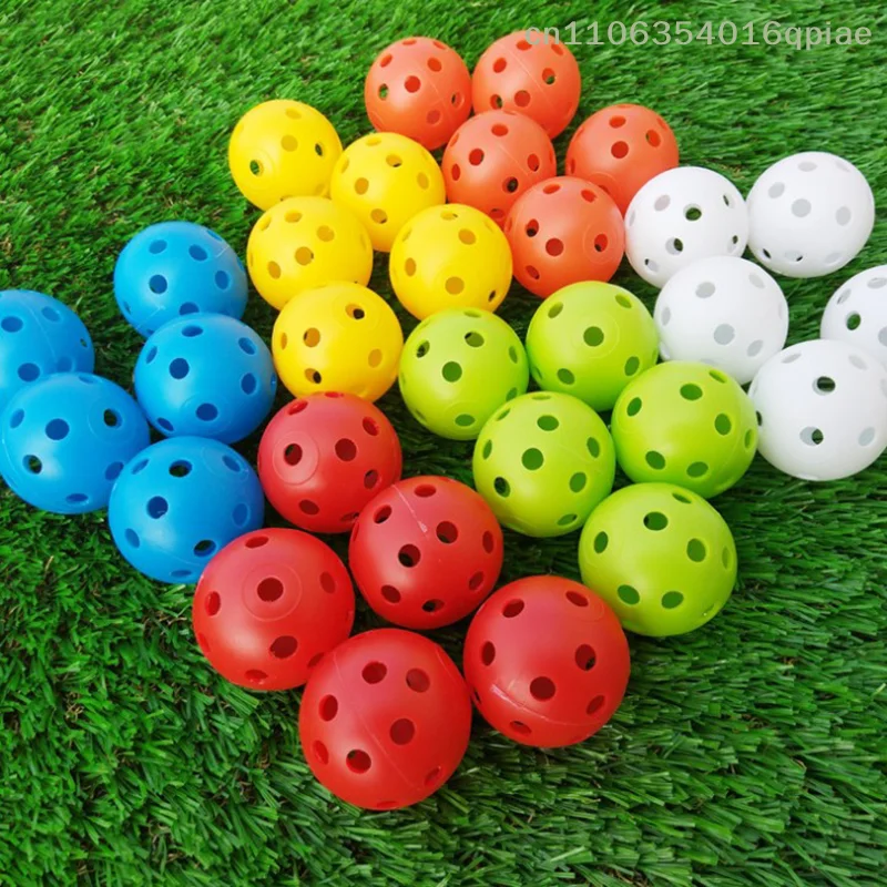(Sommer4) 10 Stück Indoor-Golfbälle, Golf-Übungsbälle, leichte Golfbälle mit Loch, Golf-Trainingsbälle Image