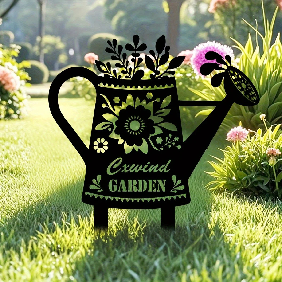 Panneaux de jardin personnalisés avec texte, piquets de jardin en métal, décorations de jardin, art de jardin, décorations pour fermes, cadeaux pour jardiniers, panneaux décoratifs pour jardin