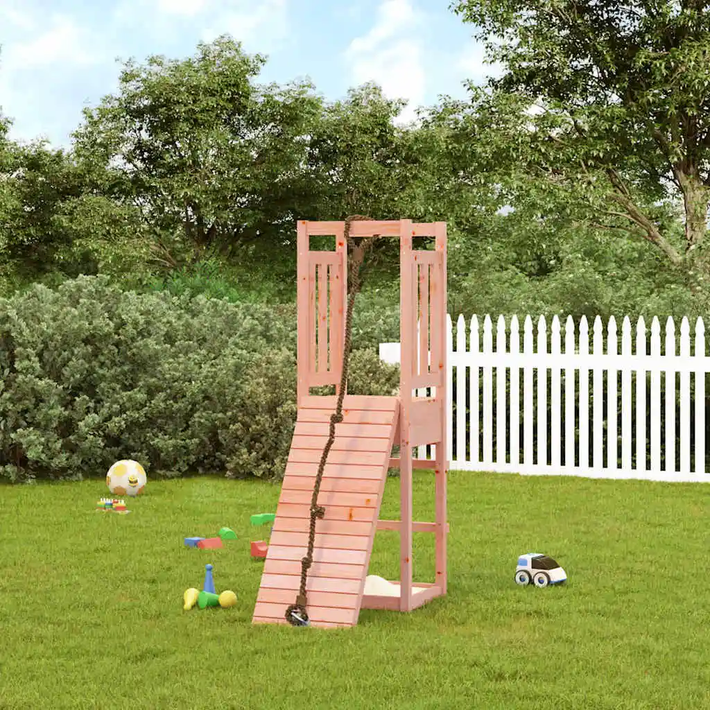 Outdoor-Spielhaus mit Kletterwand – Massivholzkonstruktion für Kinder – Sichere Konstruktion und vielseitige Aktivitätenmöglichkeiten Image