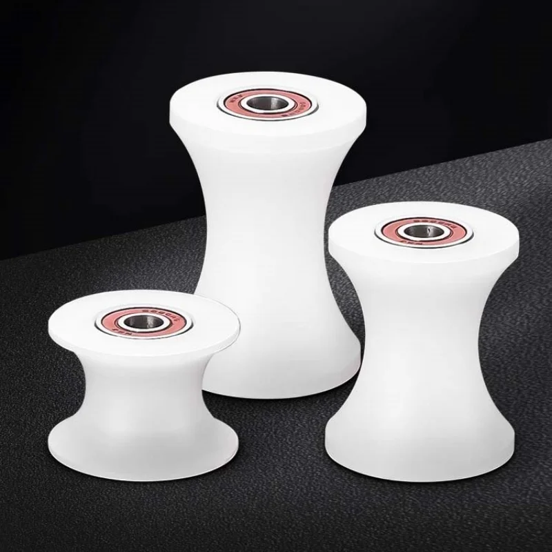 2 Stück Verschleißfeste U-Nut-Nylon-Lagerrollen - Kunststoff-Zubehör-Führungsrollen für Mechanische Geräte, Schiebetüren & Fenster