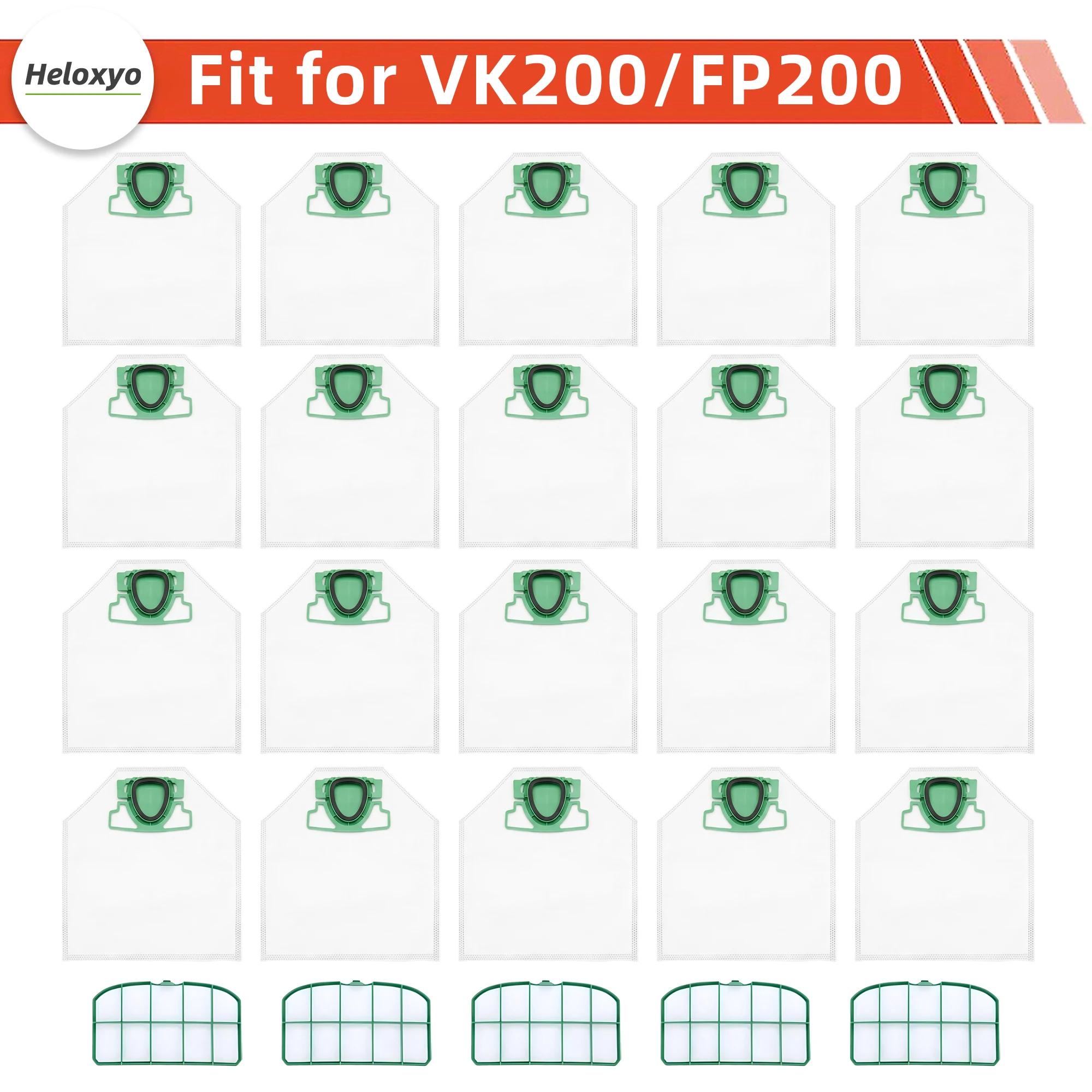 Staubsaugerbeutel Kompatibel mit Vorwerk Kobold VK200 FP200, Premium-Beutel Geeignet für Vorwerk Kobold VK 200 FP 200 Image