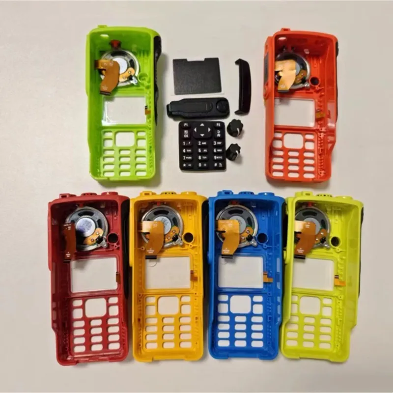 Walkie Talkie Ersatz-Reparaturgehäuse, Gehäuseabdeckungsset mit Lautsprecher und Mikrofon für Motorola XPR7550E DP4801e DGP8550e Radio Image