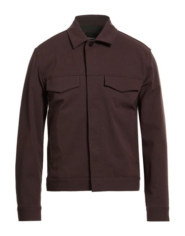 Jacket Cotton, Nylon, Elastane - Brown - Theory Jackets