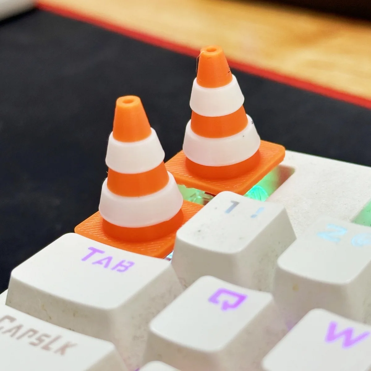 3D-gedruckte Eiswaffel-Tastenkappen, Kawaii, OEM R4 Höhe, für mechanische Tastatur, ESC-Tastenkappe, Kreuzachse, PC-Zubehör, Geschenk Image