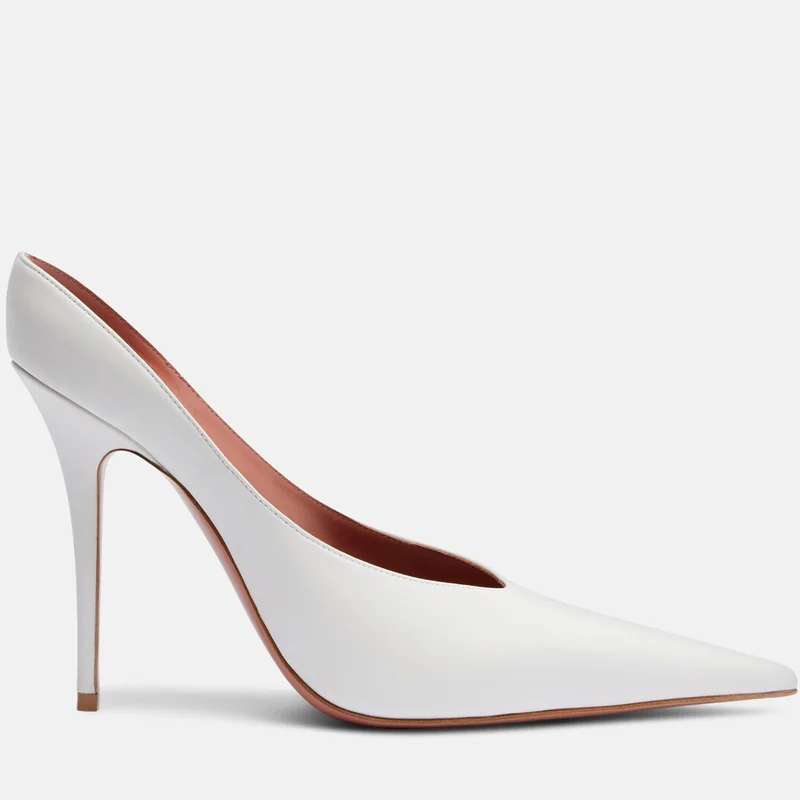 Spitz zulaufende Slip-On-Lederpumps, sexy, spitz zulaufend, flacher, dünner Absatz, individuell anpassbar, Neuheiten, modische Damenschuhe, modern