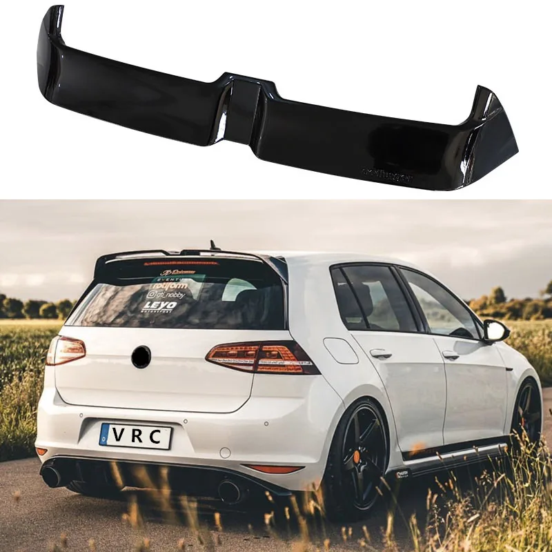Spoiler für Volkswagen Golf 7 7,5 gti rline abs Carbon Look Kunststoff Oettinger Stil Dach Heckspoiler Aleron Golf 7 2013-2018 ﻿ Image
