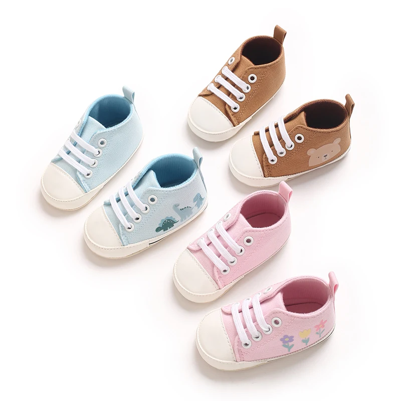 Frühling und Herbst Niedliche Cartoon-Babyschuhe Weiche Sohle Rutschfeste Freizeitschuhe Sportschuhe für Babys 0-18 Monate Neugeborene Erste Schritte