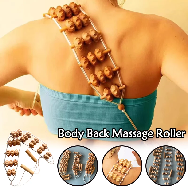 Holztherapie-Werkzeug Lymphdrainage-Roller Handmassagegerät Körperformung Anti-Cellulite für Männer Frauen Muskelentspannungsstab Image