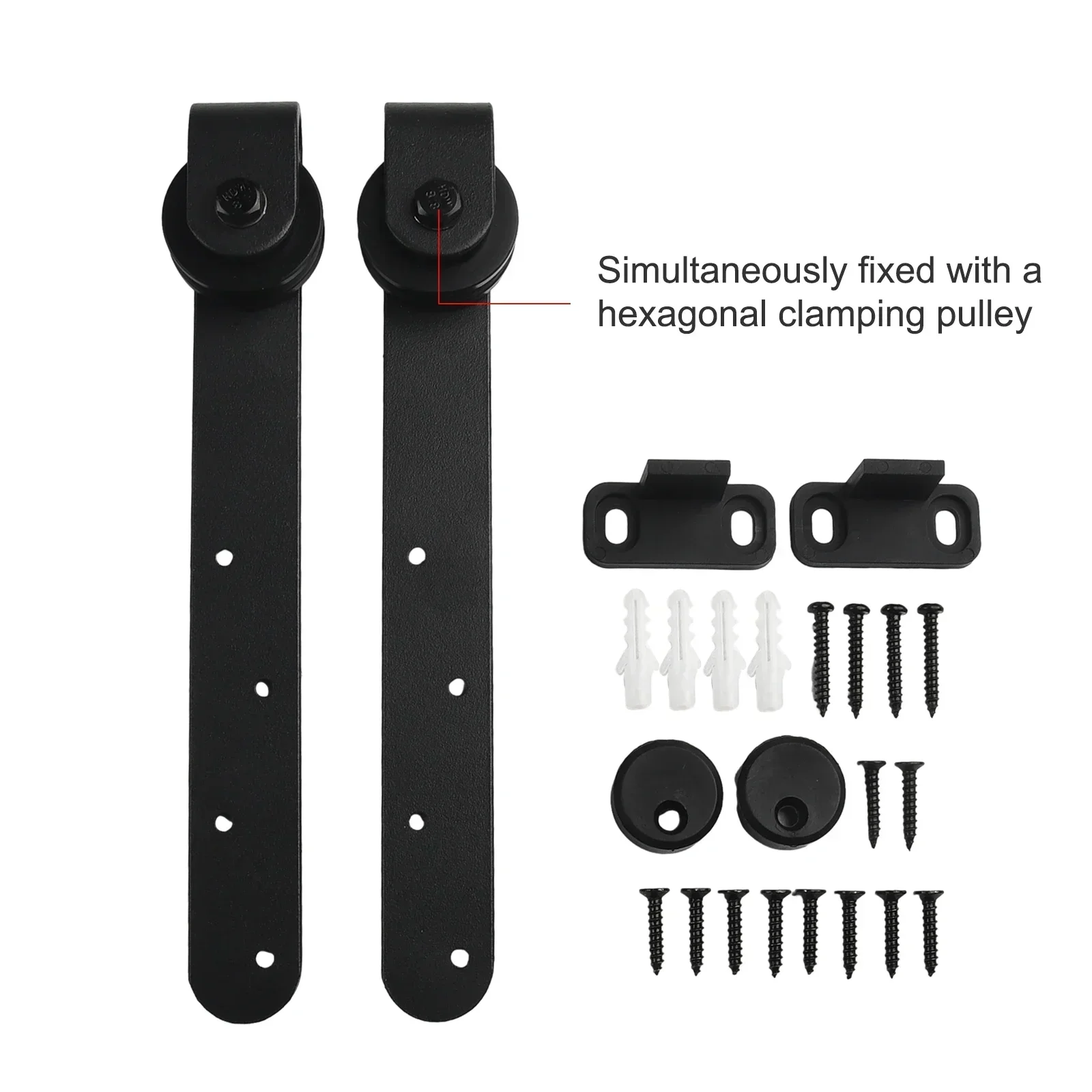 Antike Schiebetür-Hardware-Kit aus Holz für Scheunen, Schrank-Set, Rolle für den Innenbereich, Schiebetür-Schienenset, platzsparendes Hardware-Kit