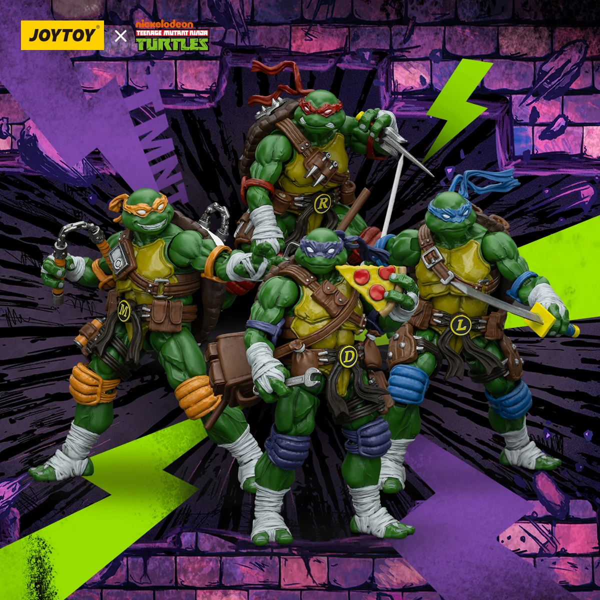 JOYTOY TMNT 1/18 Actionfiguren Donatello Raphael Leonardo Michelangelo Image