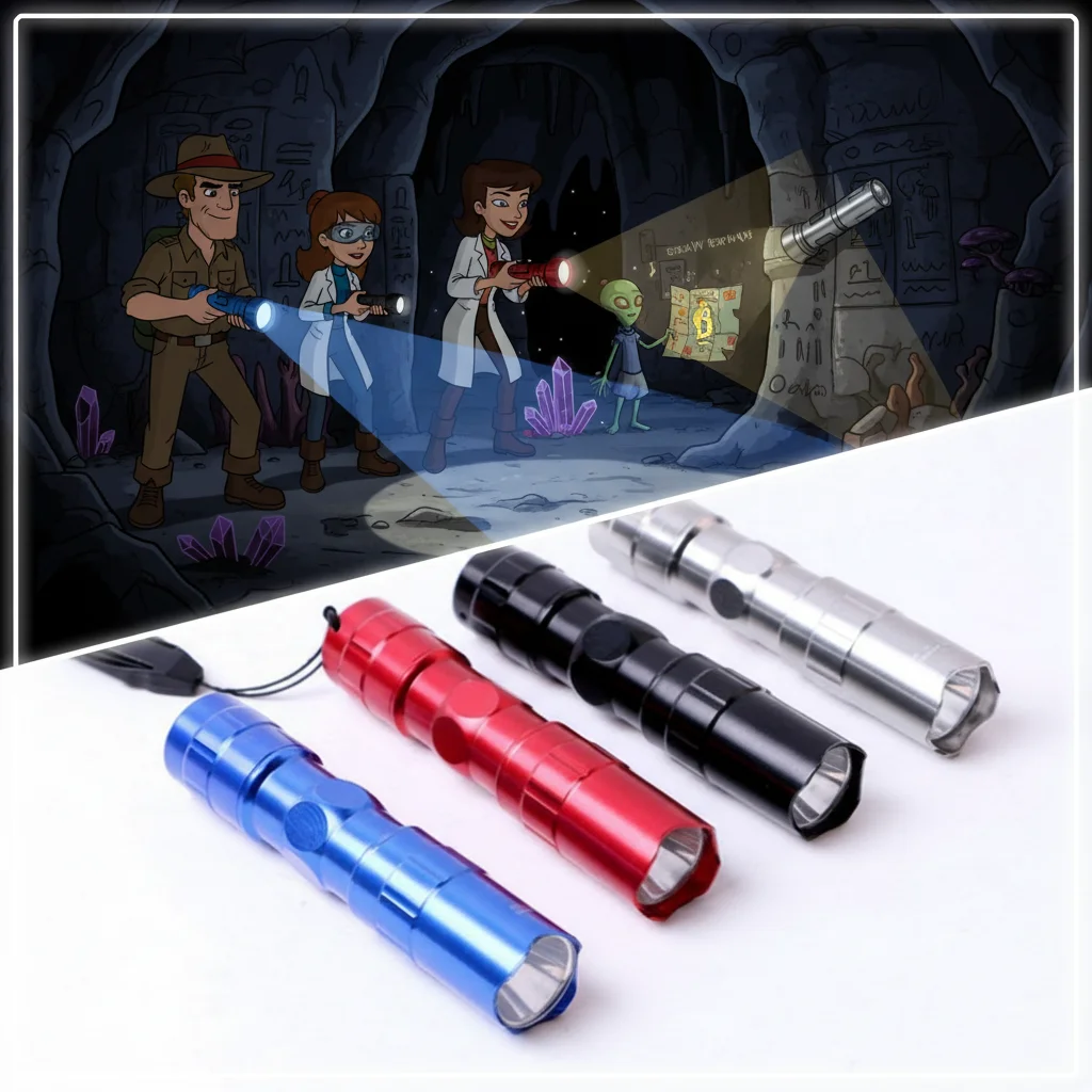 3W LED Mini-Taschenlampe Ultrahelle Aluminiumlegierung Taschenfackel Wasserdichte Tragbare Handtaschenlampe Kompakte Schlüsselanhänger-Leuchte Image
