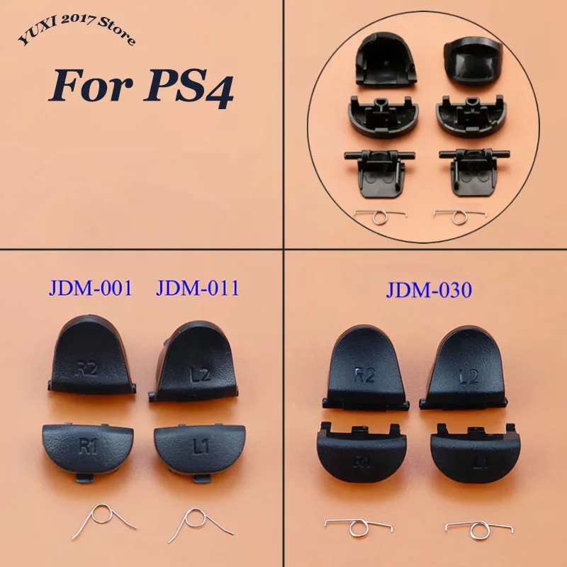 1 Set PS4-Controller-Trigger-Tasten-Ersatzkit mit Federn L1 R1 L2 R2 für JDM-001/011/030 Reparaturteile Image