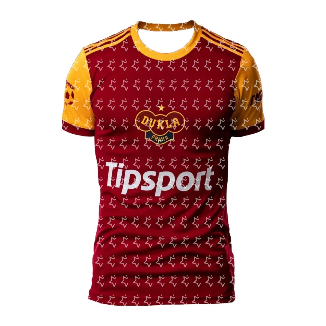 25-26 FK Dukla Praha Heim-Fußballtrikot Trainingsset Sommer-Sportbekleidung Herren-T-Shirt Kinderbekleidung Damen-Radtrikot Image
