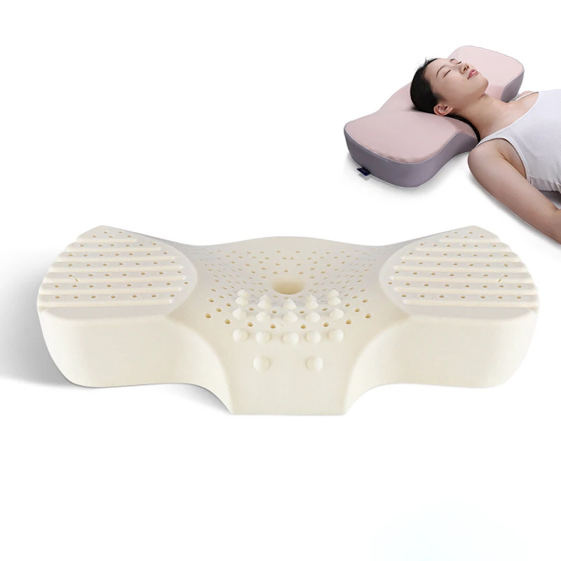 Natürliches Premium-Latex Orthopädisches Nackenkissen mit Memory-Emulsion, Ergonomisch für Nackenschmerzen und Nackenstützung Image