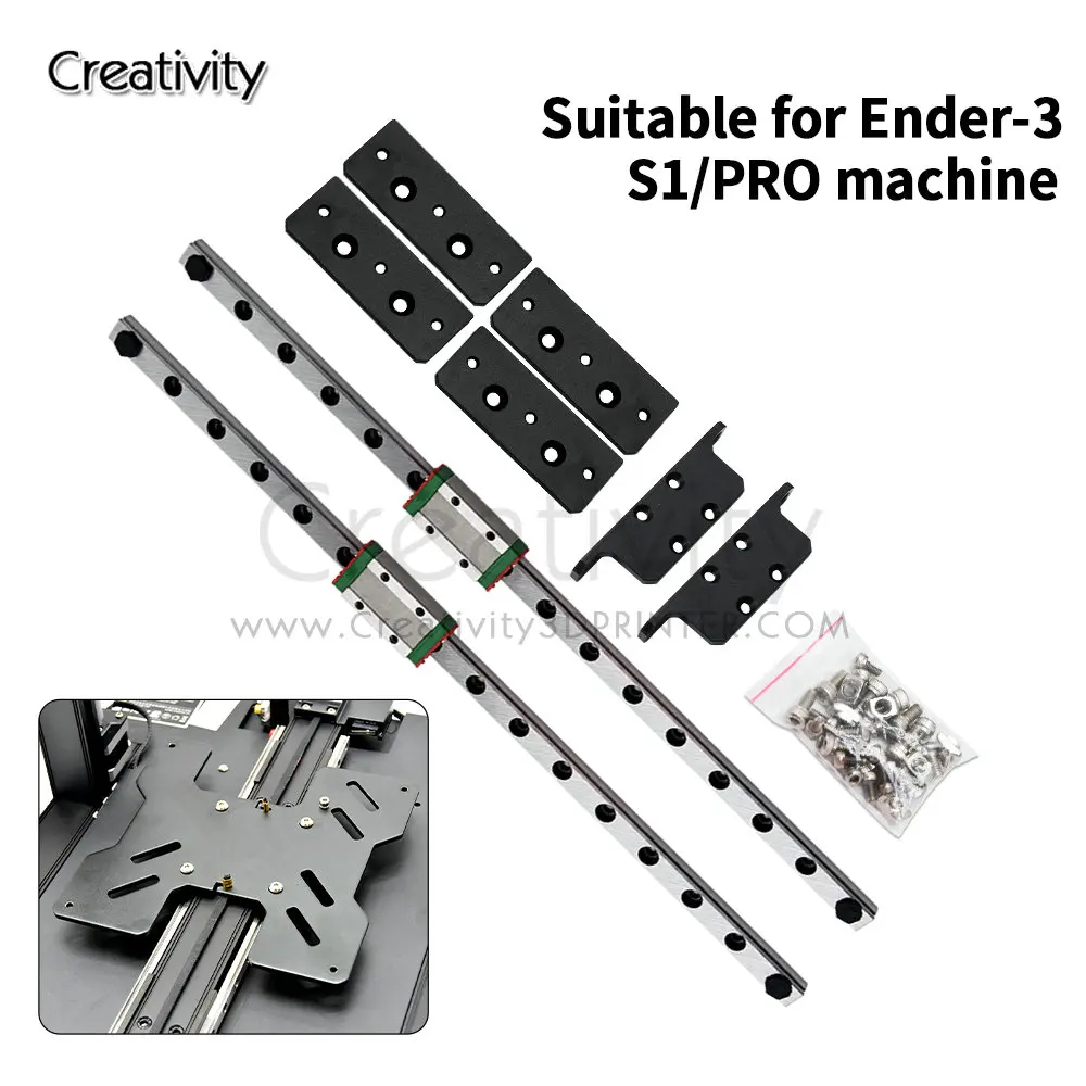 Upgrade Dual Y-Achsen-Schiene für Ender 3 S1 Pro – MGN9H Linear-Schienen-Upgrade-Mod für Ender-3 S1 3D-Druckerrahmen Image
