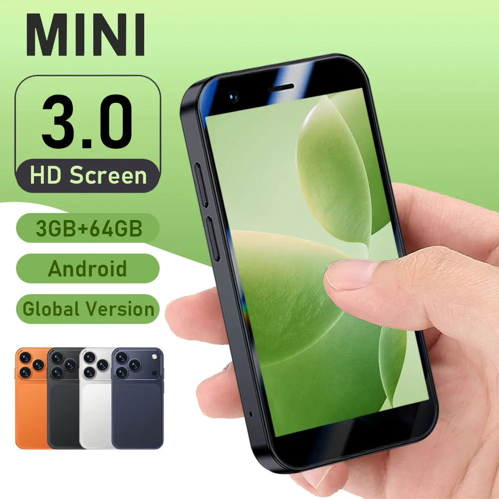 Neues Smartphone-Modell von 2026, ausgestattet mit einer 3-Zoll-HD-Bildschirm, 3 GB RAM und 64 GB Speicher; ein kompaktes und tragbares Gerät, ideal als zweiter Handy mit großer Akkulaufzeit. Image