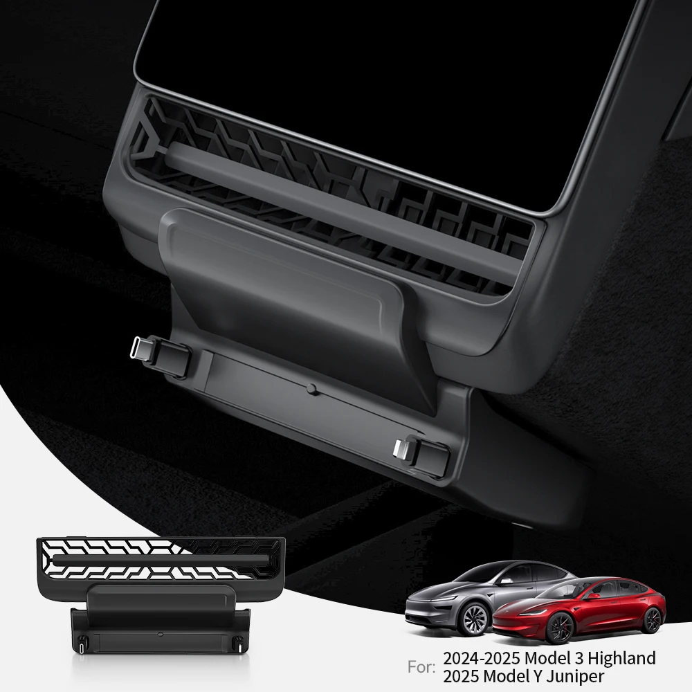 Für Tesla Model 3/Y Highland Juniper Hinterer Luftauslass 27W Schnell-Ladegerät USB-Shunt-HUB Intelligente Dockingstation Zubehör Image