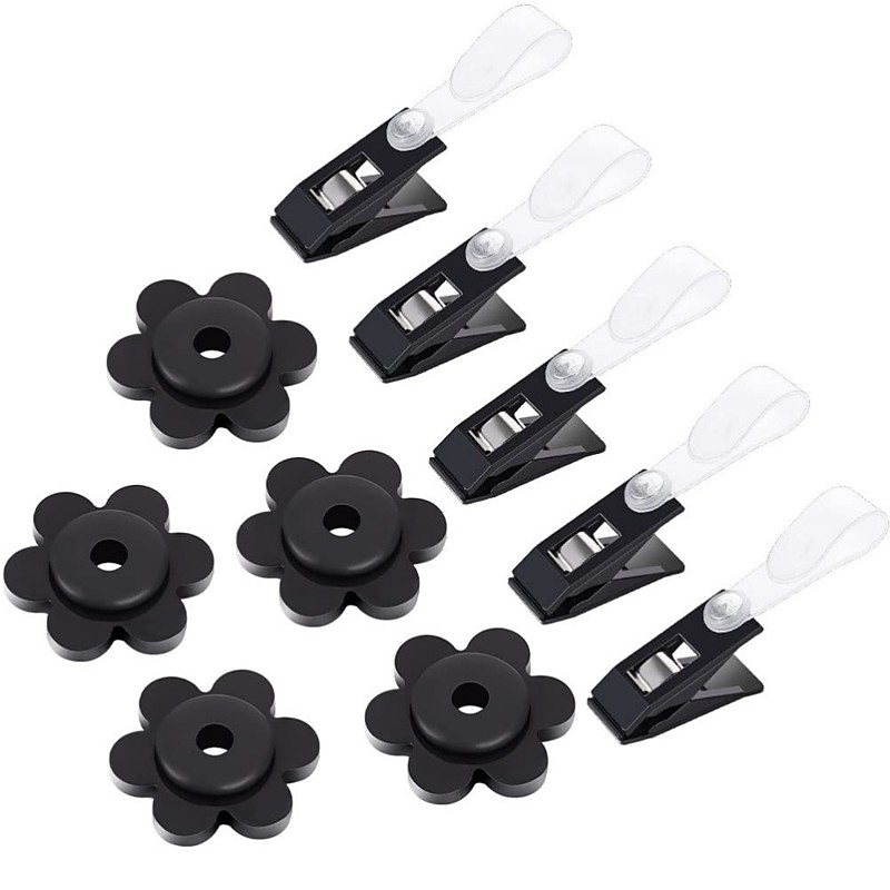 10 Pcs Garden Flag Rubber Stoppers and Anti-Wind Garden Flag Clips, Rubber Garden Flag Stoppers Holder Flag Stops Clips for Christmas Garden Yard Flag Pole Stand
