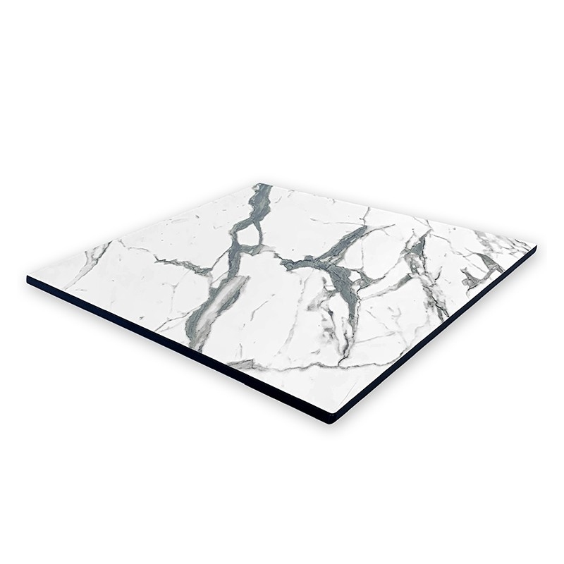 Kompakt-Tischplatte 60x60 cm Laminat - Marmorweiß / GOLDINOX Image