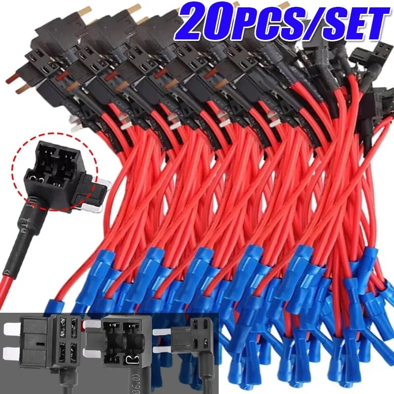 1/10/20pcs Car Fuse Box Electrical Appliances Mini Small Medium Car Fuse Blades Holder Auto Circuit Extender Power Adapter