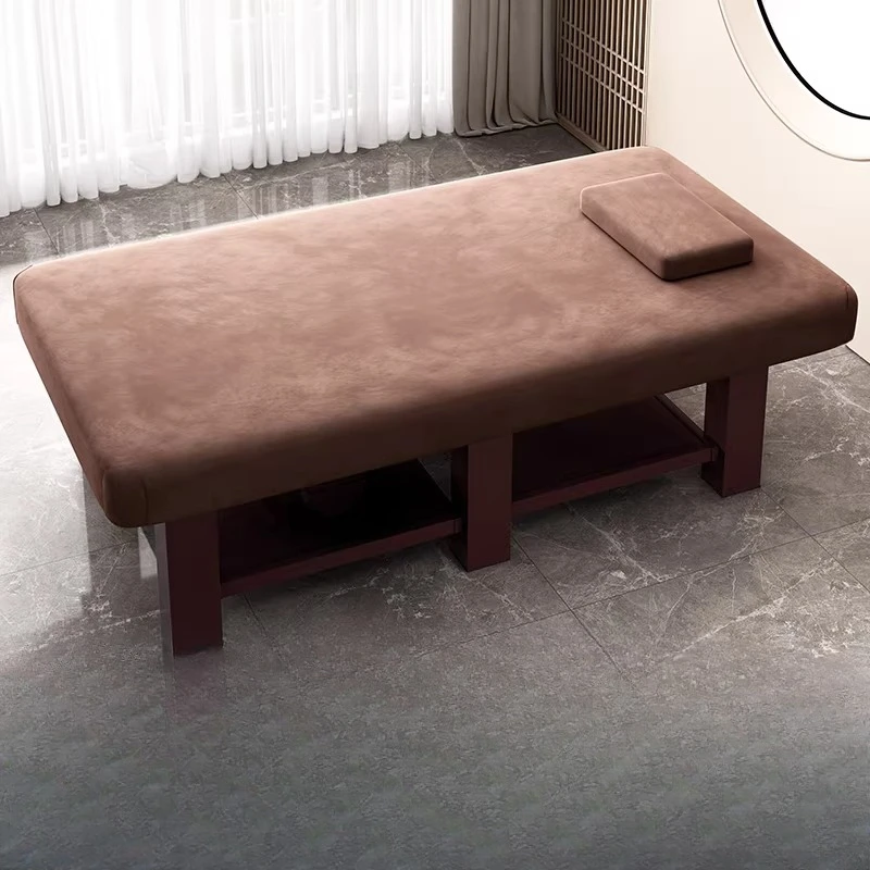 Large beauty bed Thai massage bed Latex solid wood beauty bed Beauty salon