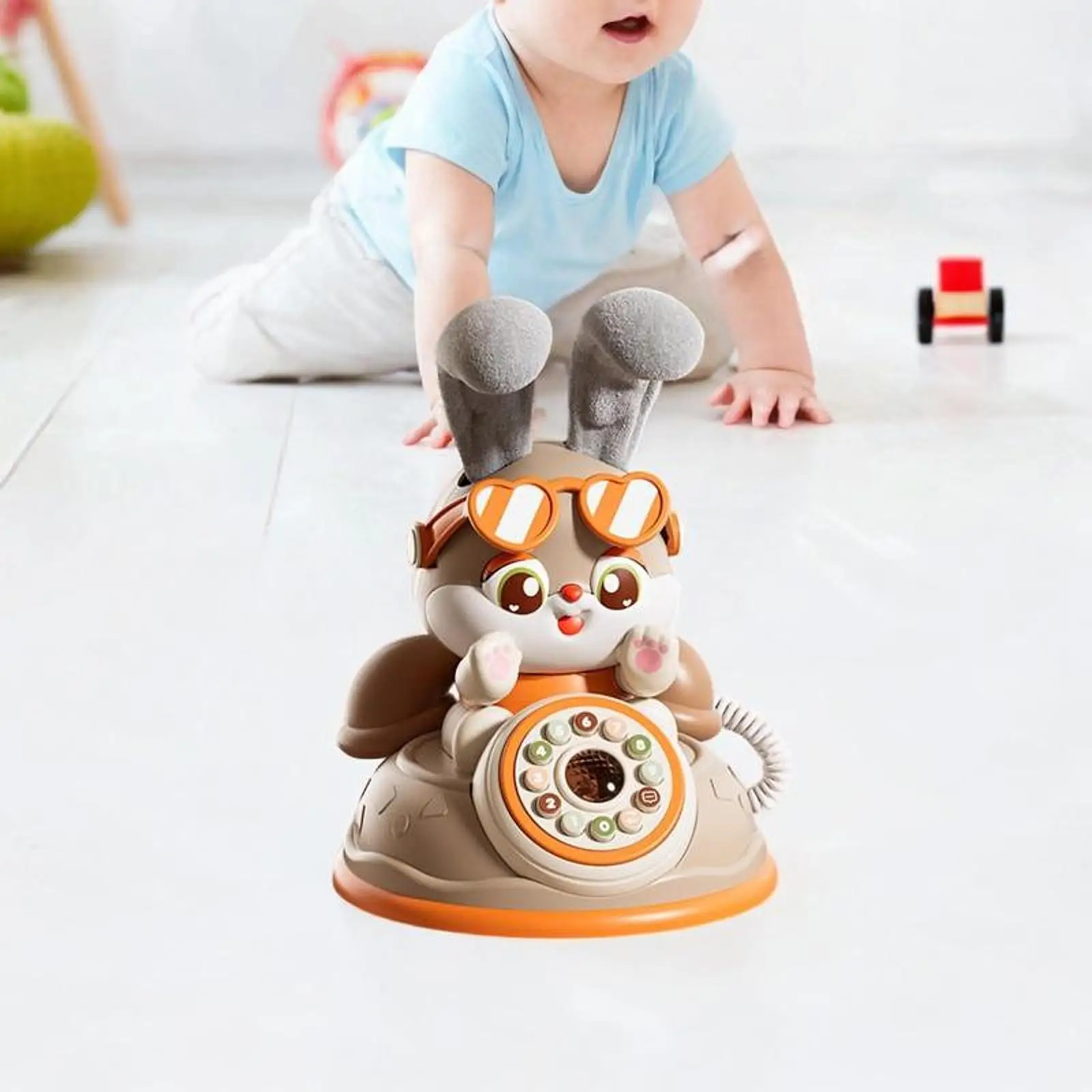 Baby Phone Toy Music Light Telephone Teaching for Toddlers Baby Ages 3+